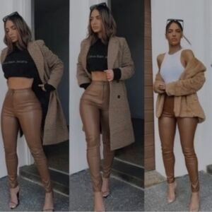 ZARA Faux Leather High RiseLeggings